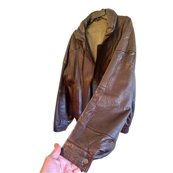 CORTEFIEL DE ESPAÑA, MENS, BROWN LEATHER JACKET. MADE IN SPAIN. SIZE 40 - Picture 3 of 10